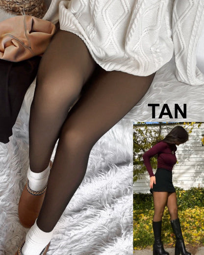 ❄️Christmas Sale✨Translucent Fleece Lined Tights