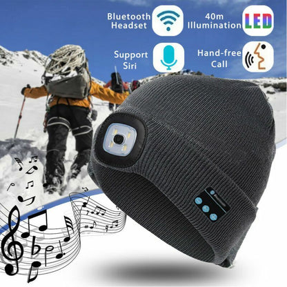 🔥🔥Last Day Promotion 49% OFF!💡3-in-1 Function Bluetooth Beanie❄️🧢