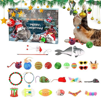 🎄Christmas Sale 49% OFF - 🐱2024 Christmas Countdown Cat Toys Advent Calendar