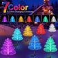 🎁Last Day Promotion 49% OFF🎄7 Color Changing Solar Christmas Trees Lights