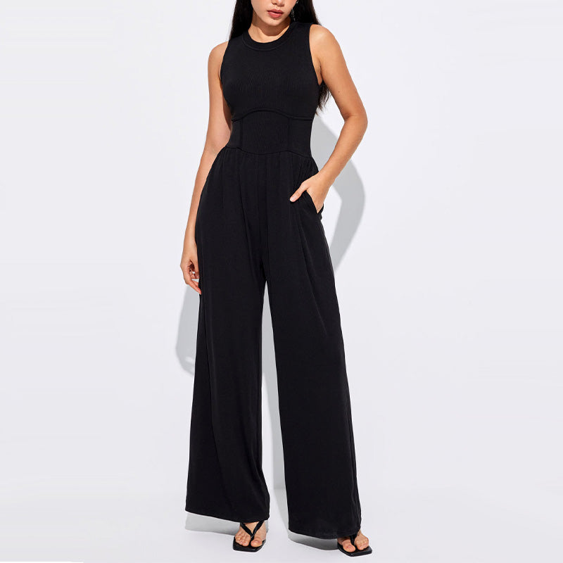 💖 Last Day 49% Off🎀Women’s Sleeveless Wide Leg Overalls-3