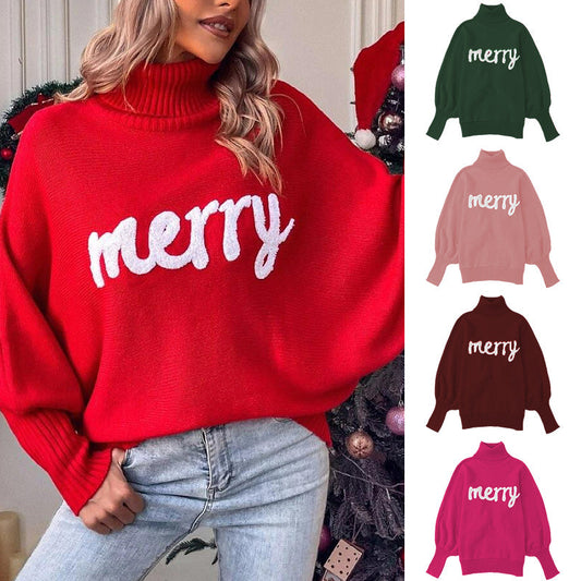 🔥Early Winter Discount-49% OFF🎄🎅The best Christmas gift -merry turtleneck sweater